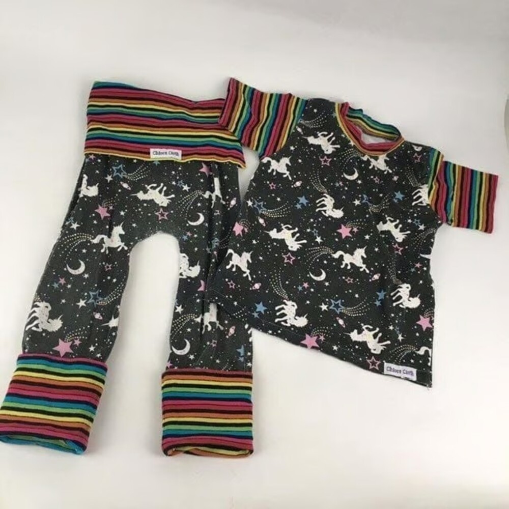 2T 3T 4T Space Unicorns Maxaloones GWM Cloth Diaper Friendly Outfit Set